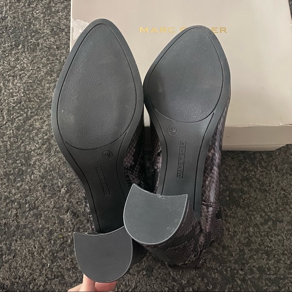 Marc Fisher snake print ankle Boots ( new with tiny flaw ) - Picture 5 of 6